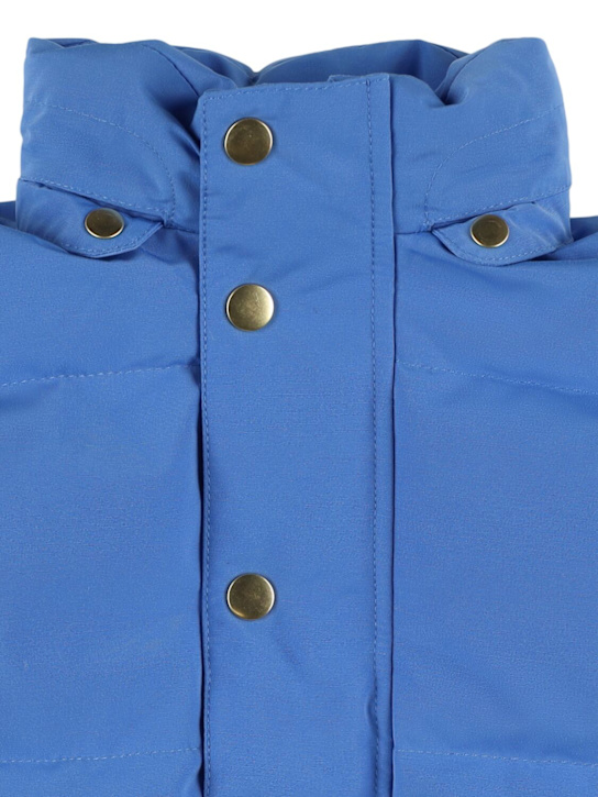 Mini Rodini: Hooded poly puffer jacket - ライトブルー - kids-boys_1 | Luisa Via Roma