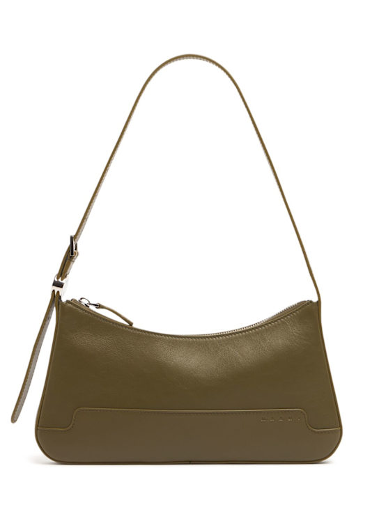 Marni: Dot leather shoulder bag - Deep Sage - women_0 | Luisa Via Roma