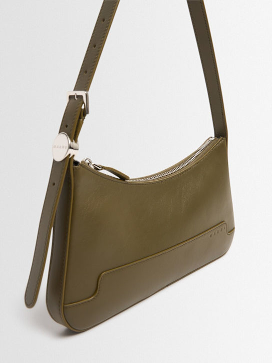 Marni: Dot leather shoulder bag - Deep Sage - women_1 | Luisa Via Roma
