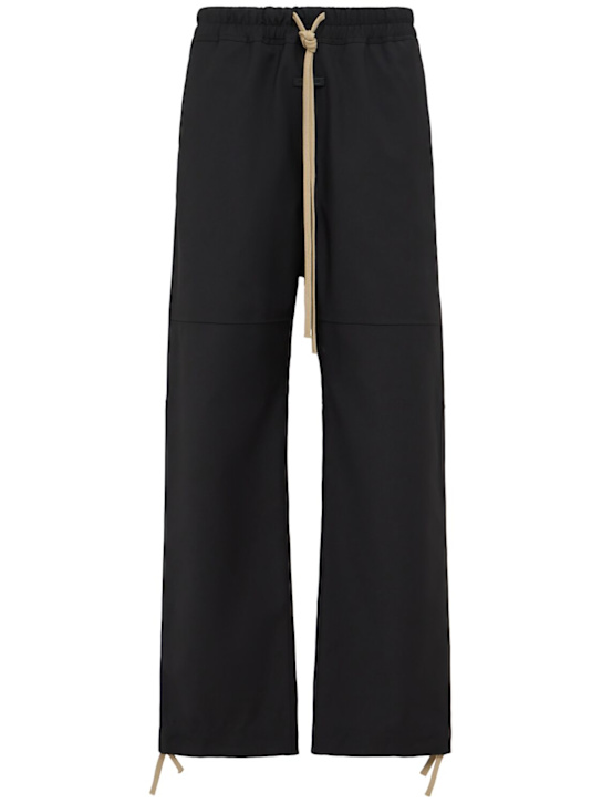 Fear of God: Technical drawstring pants - Black - men_0 | Luisa Via Roma