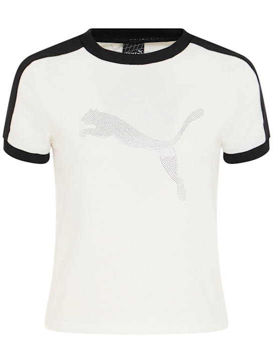 PUMA: T-shirt en coton mélangé Fenty T7 - women_0 | Luisa Via Roma