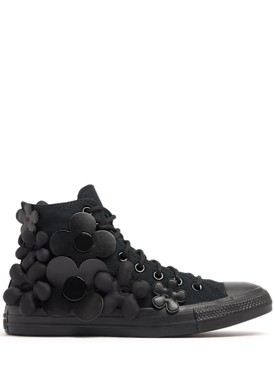 Converse: Chuck Taylor All-Star canvas sneakers - Black/Flowers - women_0 | Luisa Via Roma
