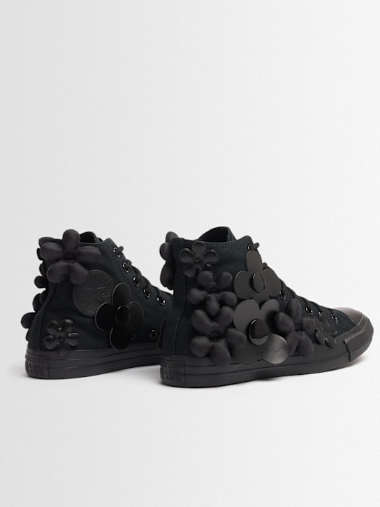 Converse: Chuck Taylor All-Star canvas sneakers - Black/Flowers - women_1 | Luisa Via Roma