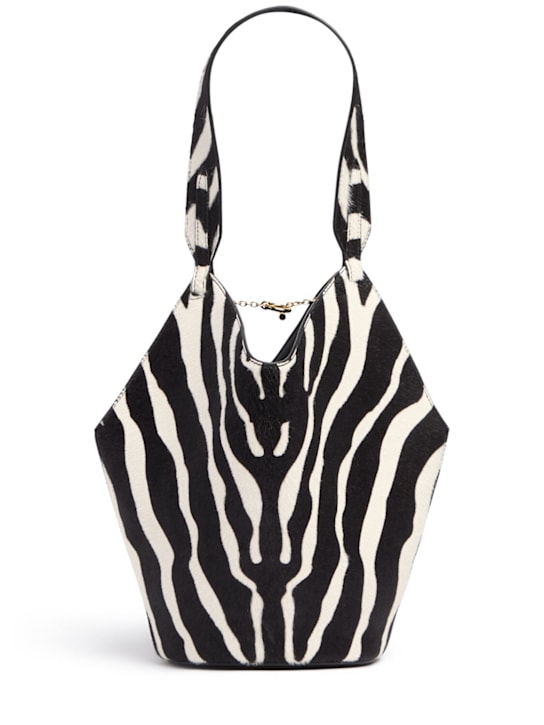 Khaite: Borsa shopping mini Lotus - Black/White - women_0 | Luisa Via Roma