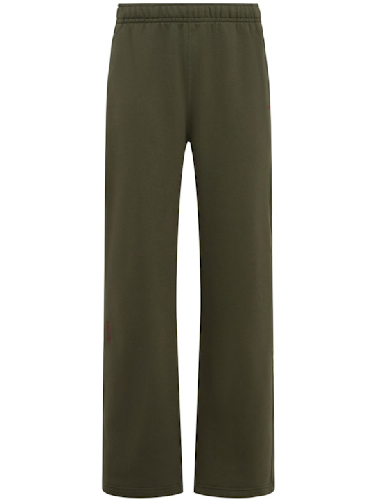 Nike: Pantaloni dritti Nocta in misto cotone - Verde - men_0 | Luisa Via Roma