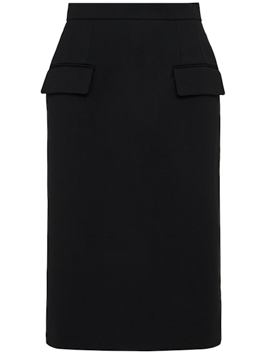 McQueen: Dart stretch gabardine skirt - women_0 | Luisa Via Roma