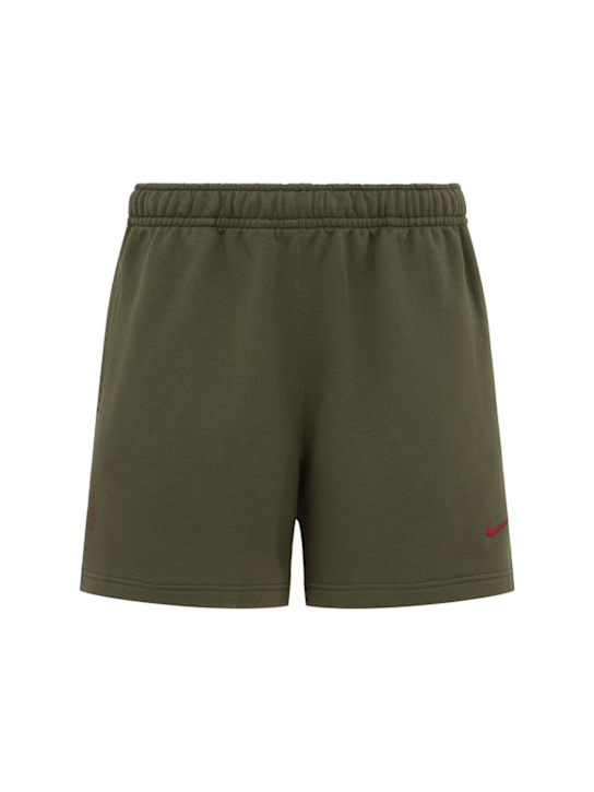 Nike: Nocta Cardinal cotton blend shorts - Cargo Khaki - men_0 | Luisa Via Roma
