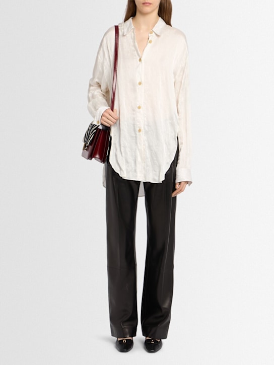 Khaite: Goya viscose blend shirt - ホワイト - women_1 | Luisa Via Roma