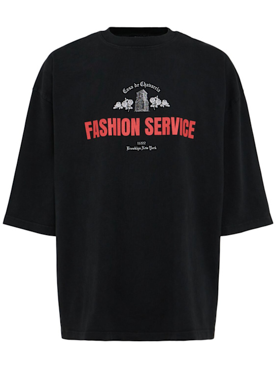 Willy Chavarria: Casa De Chavarria Buffalo t-shirt - Black - men_0 | Luisa Via Roma