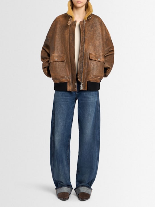 Khaite: Karo straight leg denim jeans - ブルー - women_1 | Luisa Via Roma