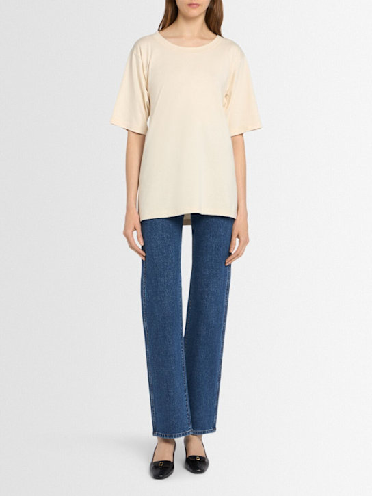 Khaite: Allen silk top - Creme - women_1 | Luisa Via Roma