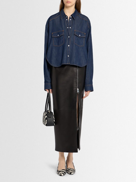 Khaite: Grenon cotton shirt - Blu - women_1 | Luisa Via Roma