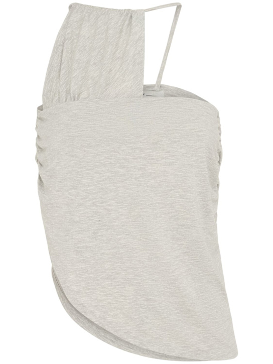 REV: The Jamie draped top - Gris - women_0 | Luisa Via Roma