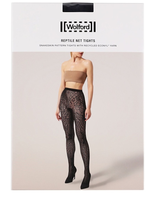 Wolford: Collant a rete Reptile - Nero - women_0 | Luisa Via Roma