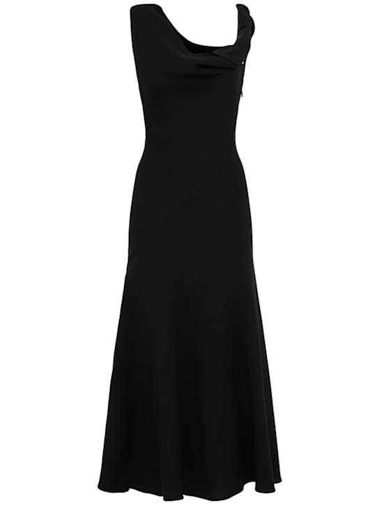 The Row: Vestido largo de seda crepé - Negro - women_0 | Luisa Via Roma