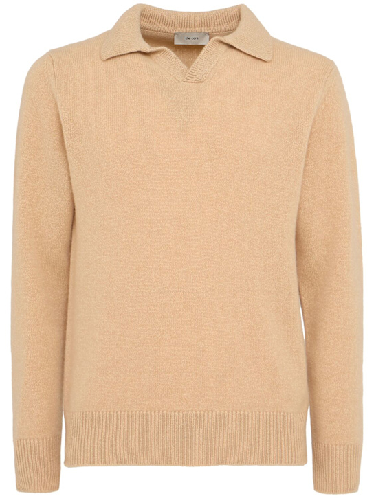 The Core: ウールニットポロセーター - ベージュ - men_0 | Luisa Via Roma