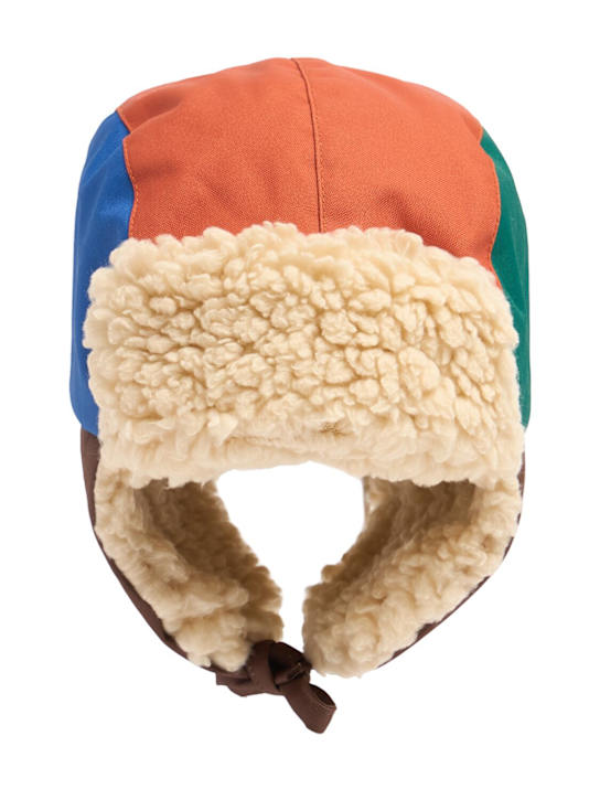 Tiny Cottons: Color block nylon & teddy hat - マルチカラー - kids-girls_0 | Luisa Via Roma