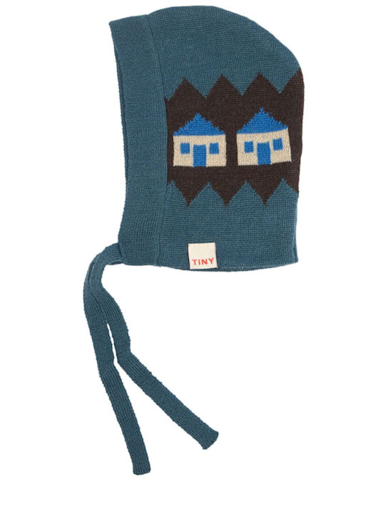 Tiny Cottons: Wool blend hat - Blue - kids-boys_0 | Luisa Via Roma