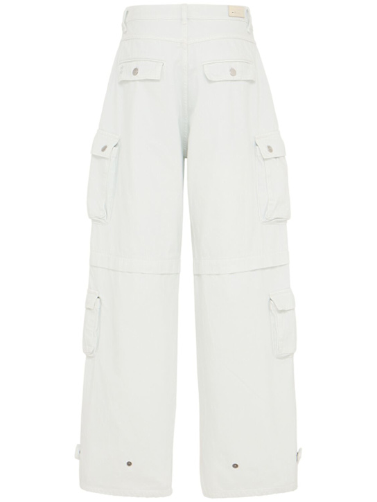 Icon Denim: Rosalia denim cargo pants - Azul/Plata - women_1 | Luisa Via Roma