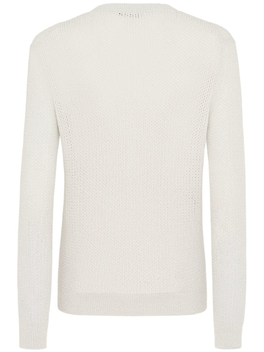 ROBERTO COLLINA: 棉质针织毛衣 - 灰色 - men_1 | Luisa Via Roma