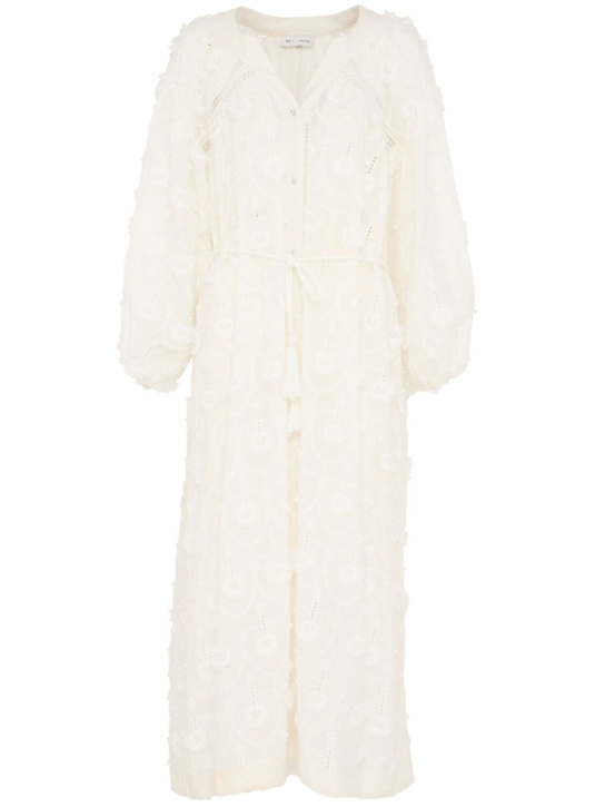 Weili Zheng: Sangallo lace dress - Bianco - women_0 | Luisa Via Roma
