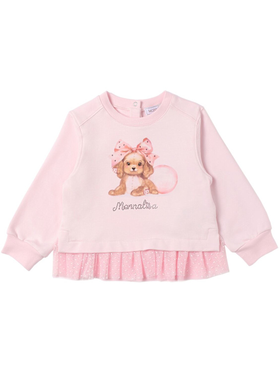 Monnalisa: Sweatshirt aus Baumwollmischung - Rosa - kids-girls_0 | Luisa Via Roma