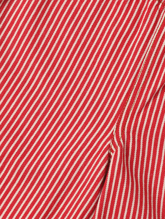 Tiny Cottons: Pantaloni in cotone a righe - Rosso/Bianco - kids-girls_1 | Luisa Via Roma