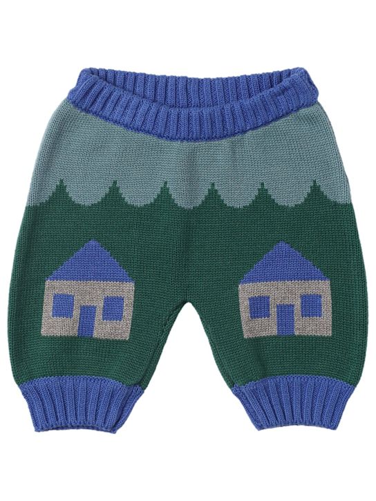 Tiny Cottons: Wool & cotton knit pants - Multicolor - kids-boys_0 | Luisa Via Roma