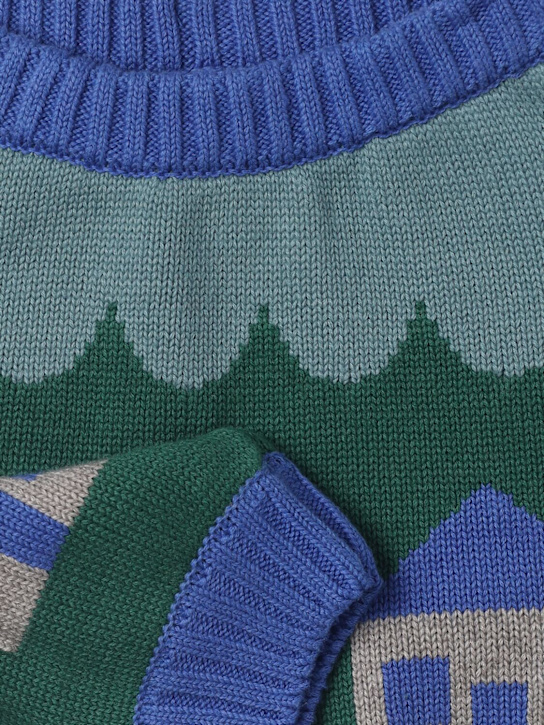 Tiny Cottons: Wool & cotton knit pants - Multicolor - kids-boys_1 | Luisa Via Roma