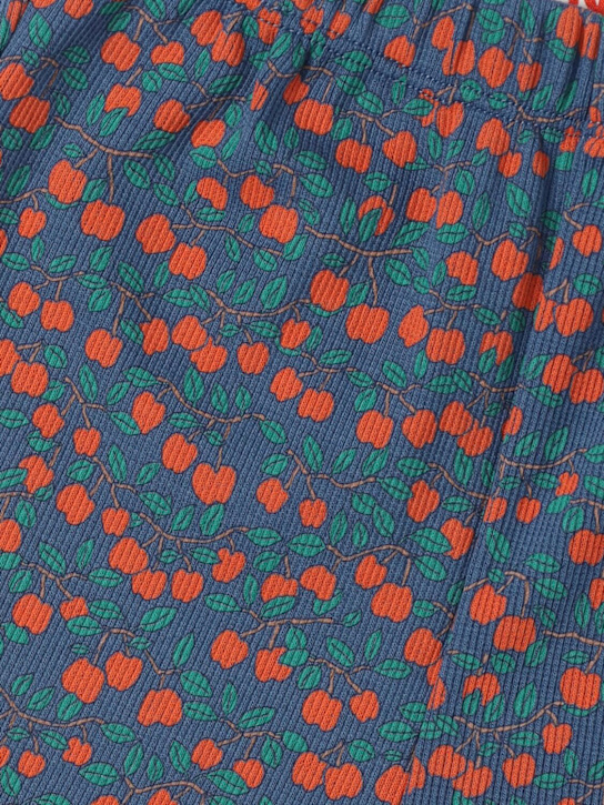 Tiny Cottons: Pantaloni svasati in cotone organico a costine - Blu - kids-girls_1 | Luisa Via Roma