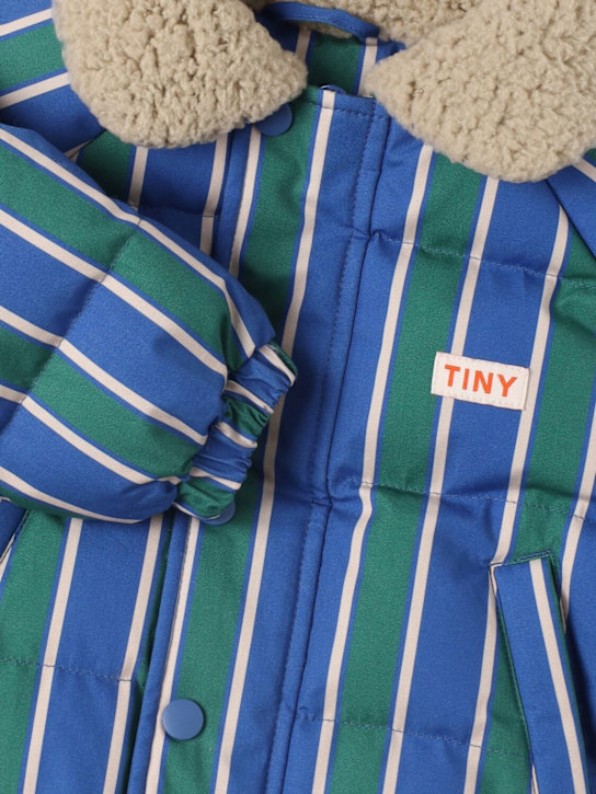 Tiny Cottons: Color block cotton puffer jacket - Multicolor - kids-boys_1 | Luisa Via Roma