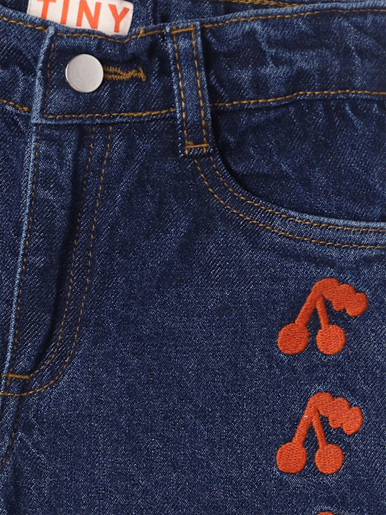 Tiny Cottons: Jeans in denim di cotone con ricami - Blu - kids-girls_1 | Luisa Via Roma