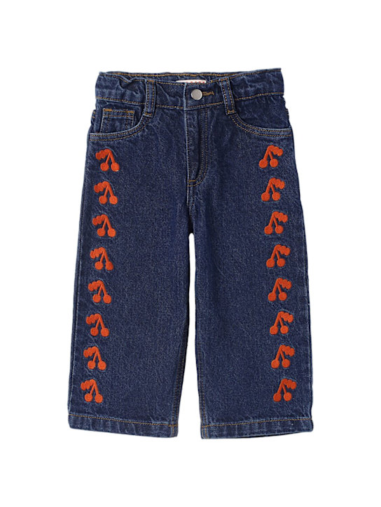 Tiny Cottons: Jeans in denim di cotone con ricami - Blu - kids-girls_0 | Luisa Via Roma