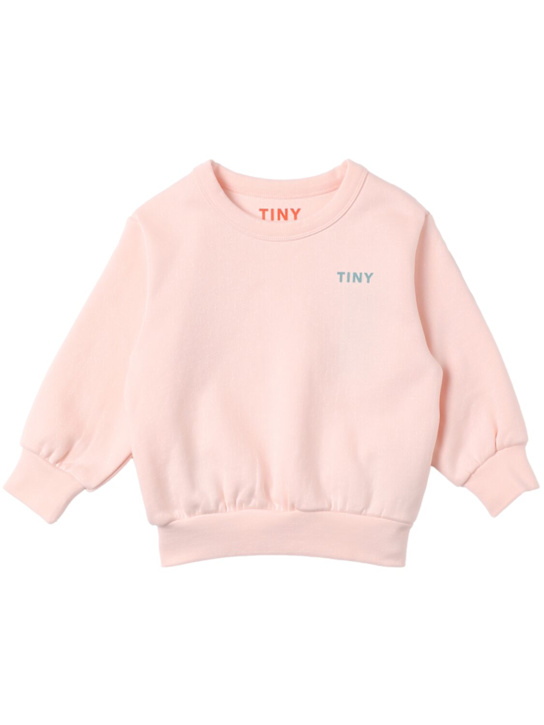 Tiny Cottons: Printed organic cotton sweatshirt - ピンク - kids-girls_0 | Luisa Via Roma