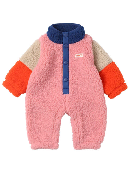 Tiny Cottons: Color block teddy romper - kids-girls_0 | Luisa Via Roma