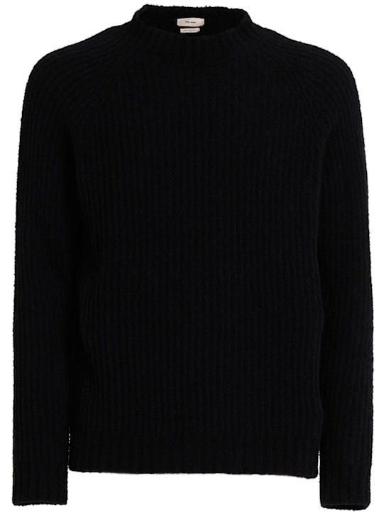 The Core: Pullover aus englischem Strickripp - Schwarz - men_0 | Luisa Via Roma
