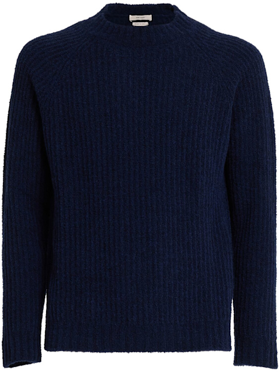 The Core: ウール イングリッシュリブニット クルーネックセーター - ブルー - men_0 | Luisa Via Roma
