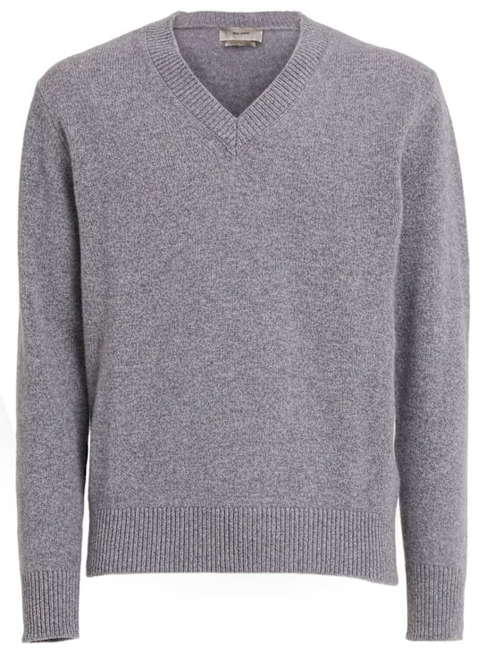 The Core: Vネック ウールセーター - グレー - men_0 | Luisa Via Roma