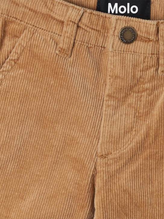 Molo: Cotton blend pants - ブラウン - kids-girls_1 | Luisa Via Roma
