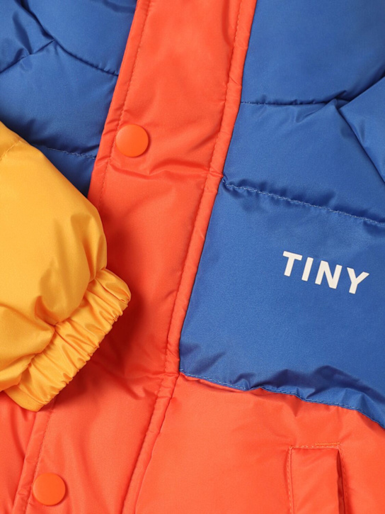 Tiny Cottons: Color block puffer jacket - Multicolor - kids-boys_1 | Luisa Via Roma