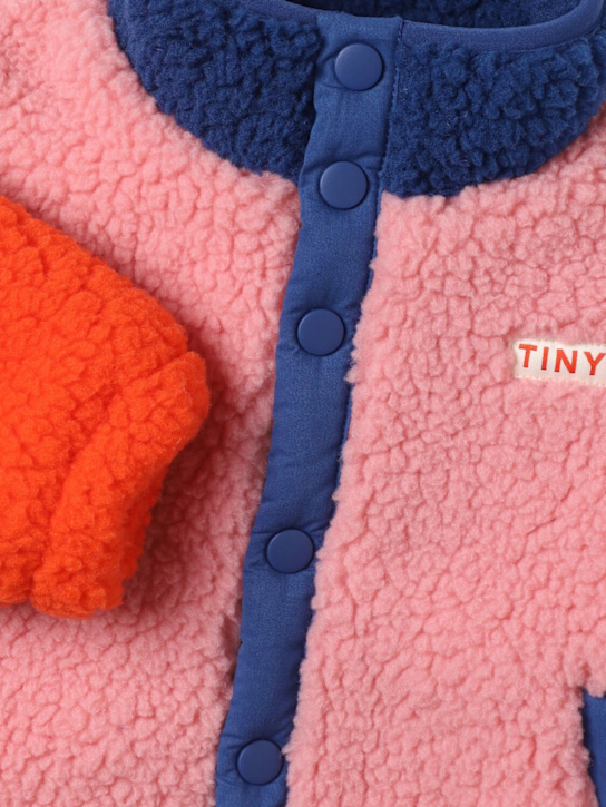Tiny Cottons: Giacca in orsetto color block - Multicolore - kids-girls_1 | Luisa Via Roma