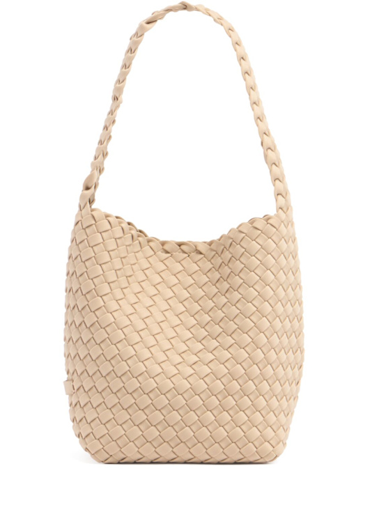 NAGHEDI: Small Nomad Hobo top handle bag - Ecru - women_0 | Luisa Via Roma