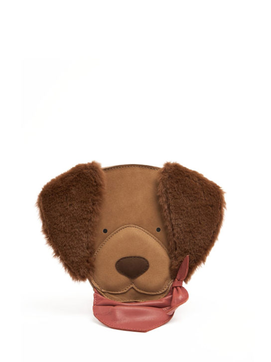 Donsje: Dog leather backpack - Brown - kids-boys_0 | Luisa Via Roma