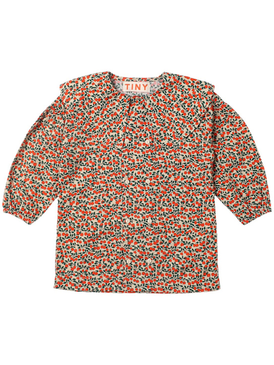 Tiny Cottons: Printed cotton poplin dress - Multicolor - kids-girls_0 | Luisa Via Roma