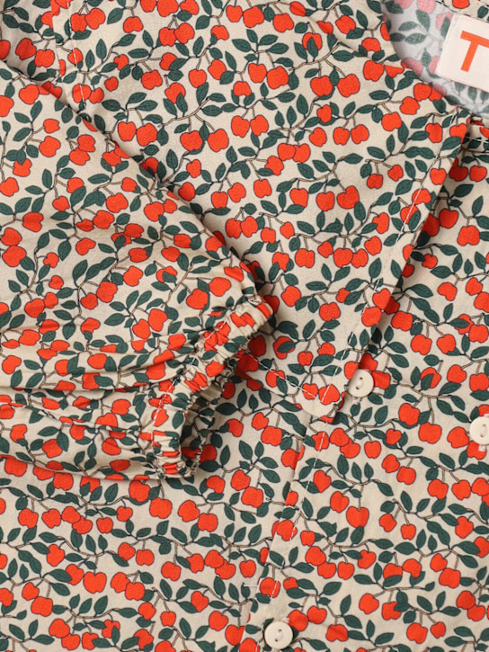 Tiny Cottons: Printed cotton poplin dress - Multicolor - kids-girls_1 | Luisa Via Roma