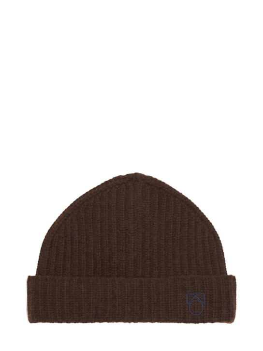 Main Story: Embroidered jersey beanie - Brown - kids-boys_0 | Luisa Via Roma