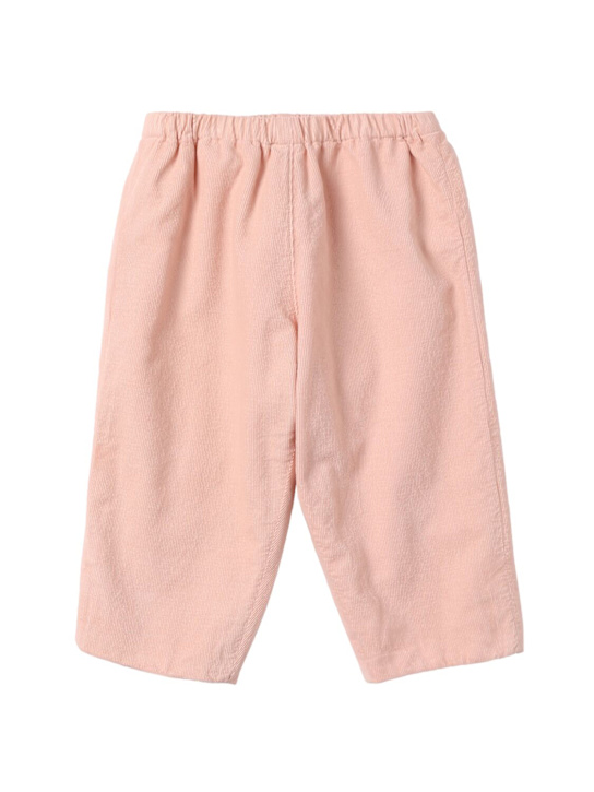 Bonpoint: Cotton corduroy pants - Pink - kids-girls_0 | Luisa Via Roma