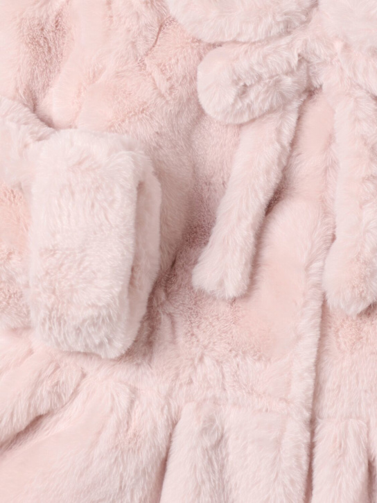 Monnalisa: 毛绒大衣 - 粉色 - kids-girls_1 | Luisa Via Roma