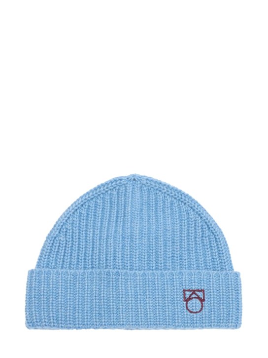Main Story: Embroidered wool blend knit beanie - Blue - kids-boys_0 | Luisa Via Roma
