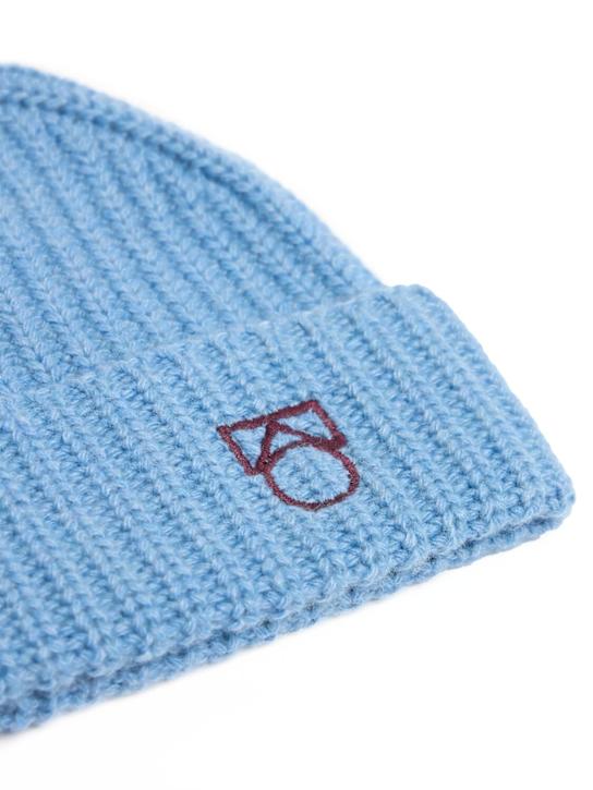 Main Story: Embroidered wool blend knit beanie - Blue - kids-boys_1 | Luisa Via Roma